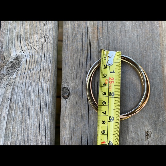Mixed Metal Interlocking Bangles - Picture 4 of 6